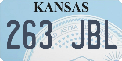 KS license plate 263JBL