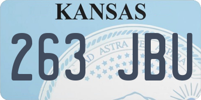 KS license plate 263JBU