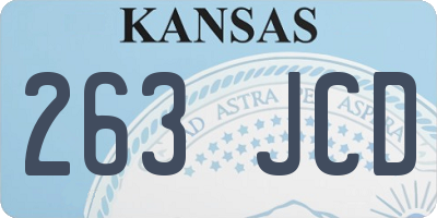KS license plate 263JCD