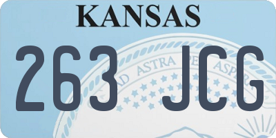 KS license plate 263JCG