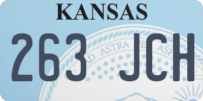 KS license plate 263JCH