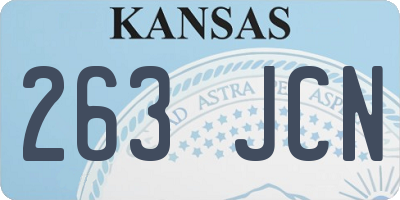 KS license plate 263JCN