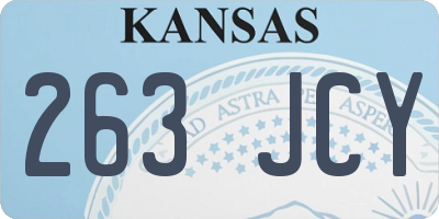 KS license plate 263JCY