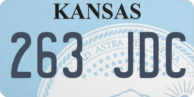 KS license plate 263JDC