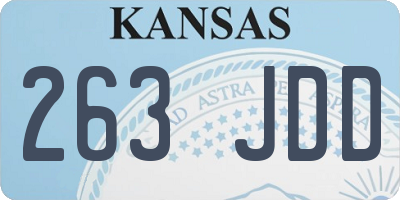 KS license plate 263JDD