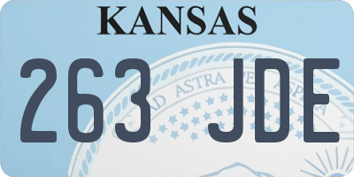 KS license plate 263JDE