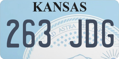 KS license plate 263JDG