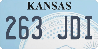 KS license plate 263JDI
