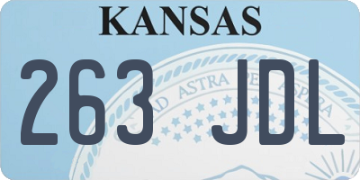 KS license plate 263JDL