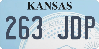 KS license plate 263JDP