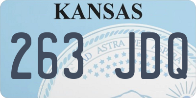 KS license plate 263JDQ