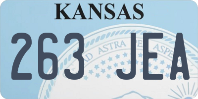 KS license plate 263JEA