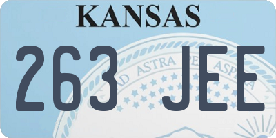 KS license plate 263JEE