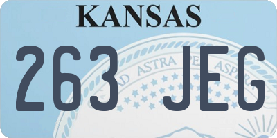 KS license plate 263JEG