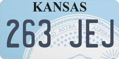 KS license plate 263JEJ