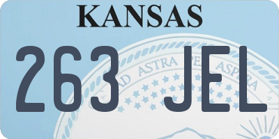 KS license plate 263JEL