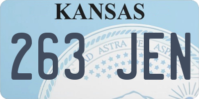 KS license plate 263JEN