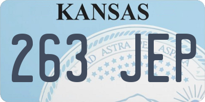 KS license plate 263JEP