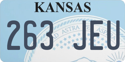 KS license plate 263JEU