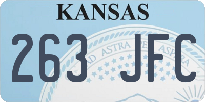 KS license plate 263JFC