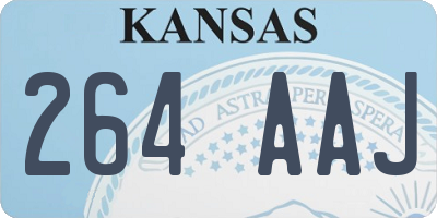 KS license plate 264AAJ