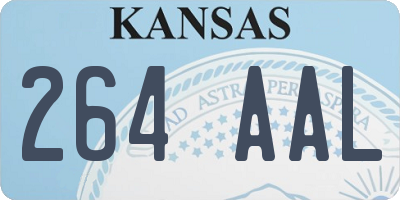 KS license plate 264AAL