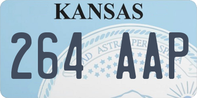 KS license plate 264AAP