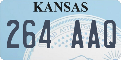 KS license plate 264AAQ