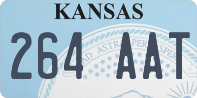 KS license plate 264AAT
