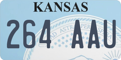 KS license plate 264AAU