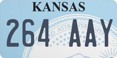 KS license plate 264AAY