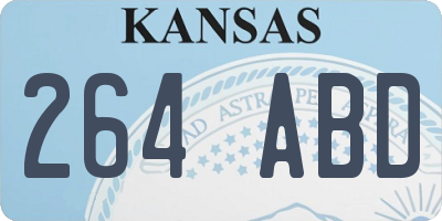KS license plate 264ABD