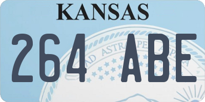 KS license plate 264ABE