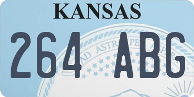 KS license plate 264ABG