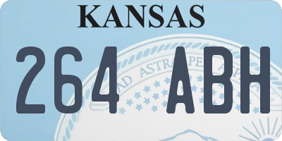 KS license plate 264ABH
