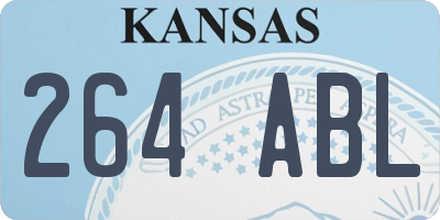 KS license plate 264ABL