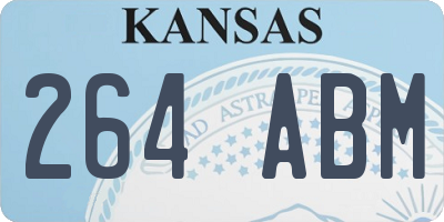 KS license plate 264ABM