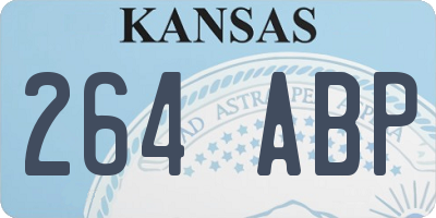 KS license plate 264ABP