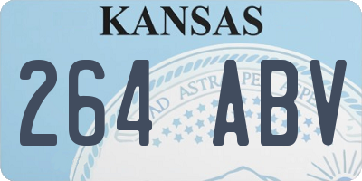 KS license plate 264ABV