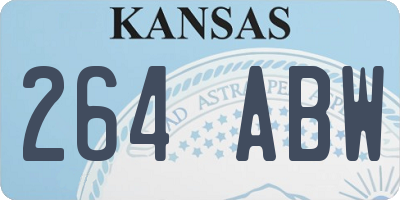 KS license plate 264ABW