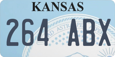 KS license plate 264ABX
