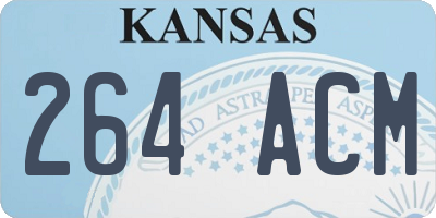 KS license plate 264ACM