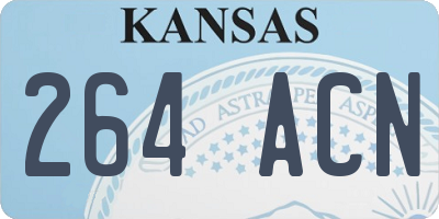 KS license plate 264ACN