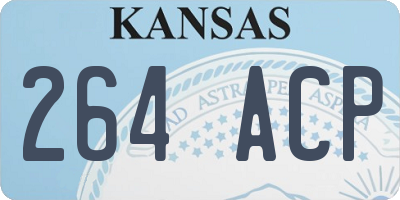 KS license plate 264ACP