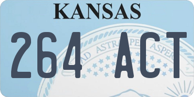 KS license plate 264ACT
