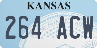 KS license plate 264ACW