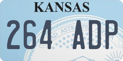 KS license plate 264ADP