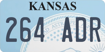 KS license plate 264ADR