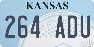 KS license plate 264ADU