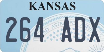 KS license plate 264ADX